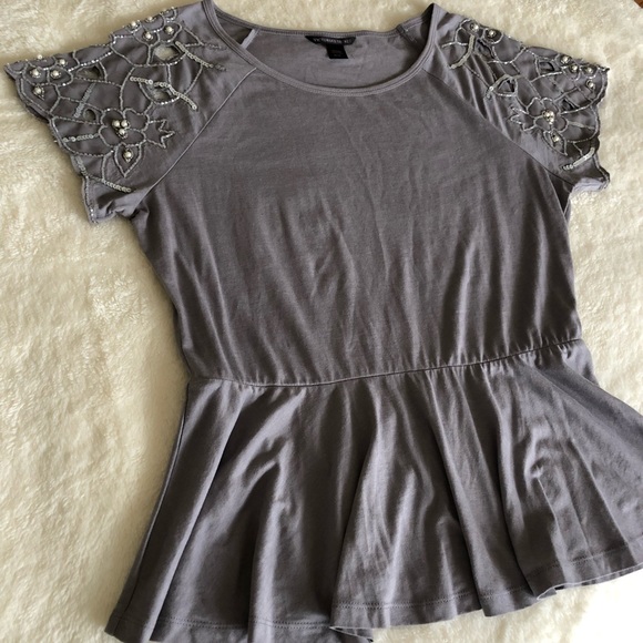 Victoria’s Secret Beaded Peplum Top - Picture 2 of 5